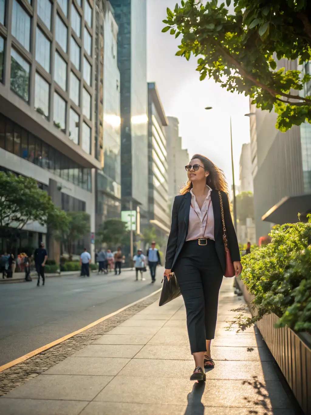 A determined entrepreneur confidently striding forward, symbolizing the momentum and success achieved through MomentumUKUno's coaching.